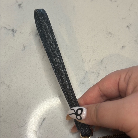 Coach Black Textured Wristlet - Picture 5 of 7